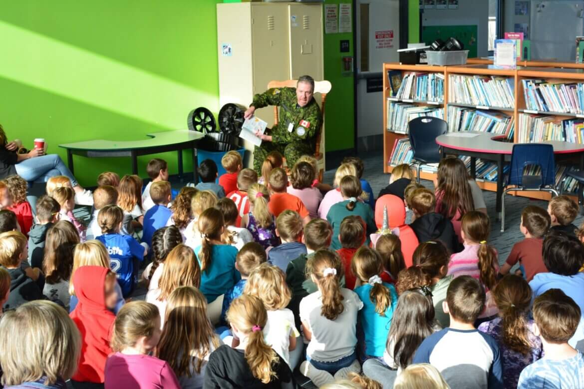 Reading At Maple - in uniform- blurred